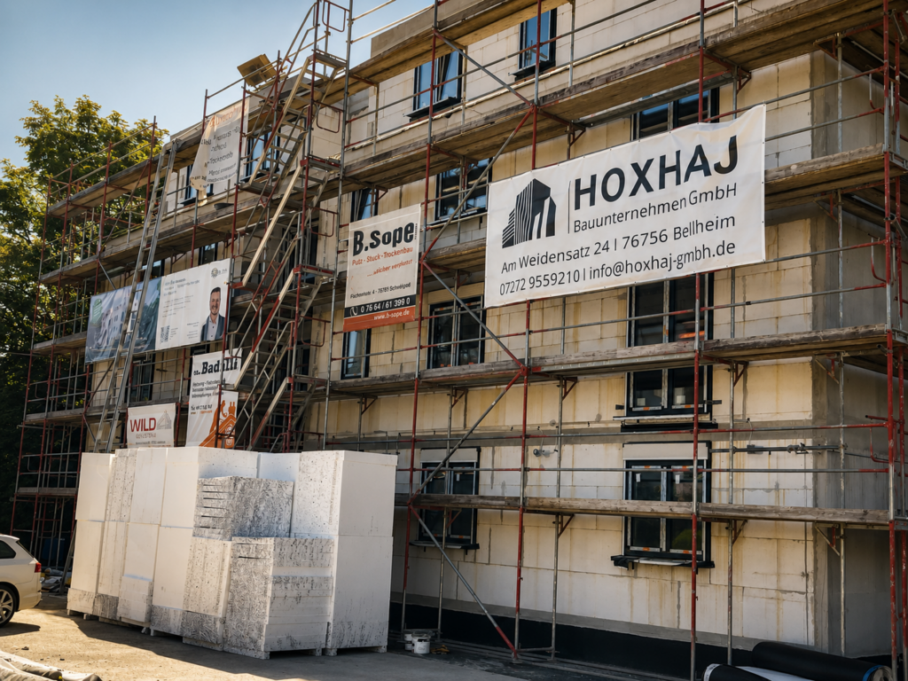 Wohnbau Steinen,Steinen,Bauprojekt,Hochbau,Trockenbau,Baustelle,Baufirma,bauunternehmen,hoxhaj